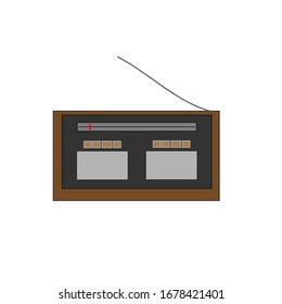 simple radio image design that still uses wood