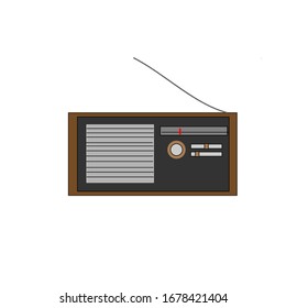 simple radio image design that still uses wood