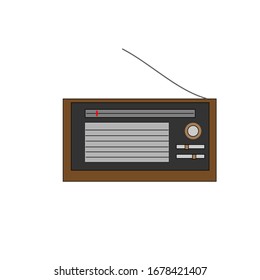 simple radio image design that still uses wood