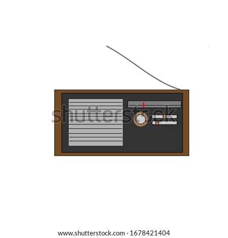 simple radio image design that still uses wood