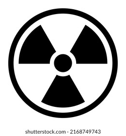 Simple Radioactivity icon Silhouette Illustration.