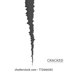 Simple ragged white paper background. Vector illustration