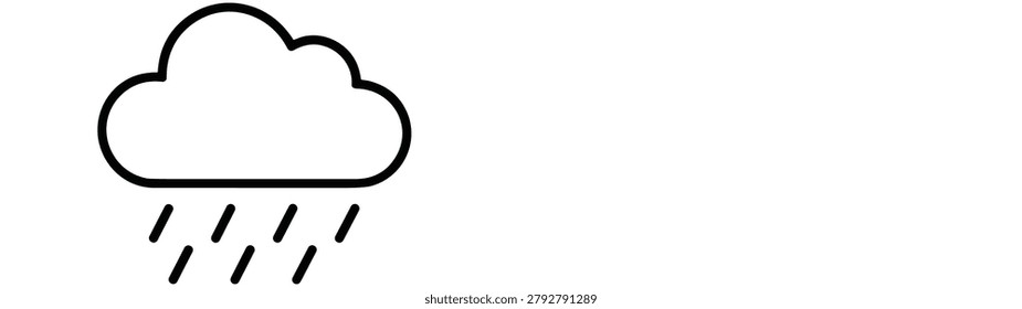 Simple rain cloud weather icon