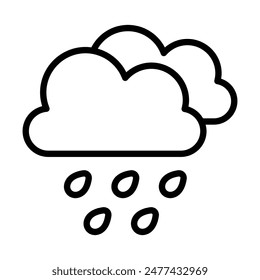 Simple Rain icon. The icon can be used for websites, print templates, presentation templates, illustrations, etc