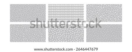 Simple rain pattern. Seamless pattern with white drops of rain. Small dash background. Collection of Vector illustration.