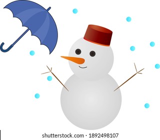 Simple rain then snow weather icon