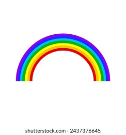 Simple Rainbow Arch on White Background. Vector illustration. EPS 10.