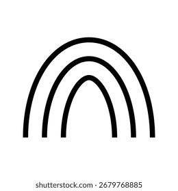 simple rainbow doddle design element