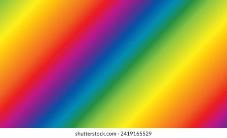 Simple Rainbow Gradient Background. Happy Pride Month. Vector Illustration.