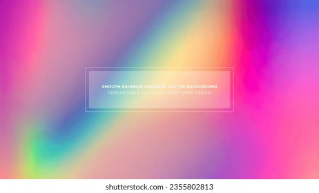 Simple Rainbow Gradient Color Vector Abstract Background
