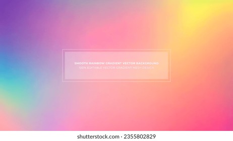 Simple Rainbow Gradient Color Vector Abstract Background
