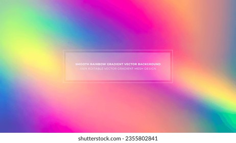 Simple Rainbow Gradient Color Vector Abstract Background
