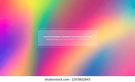 Simple Rainbow Gradient Color Vector Abstract Background
