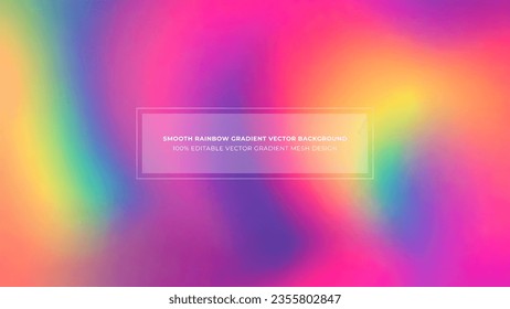 Simple Rainbow Gradient Color Vector Abstract Background
