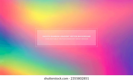 Simple Rainbow Gradient Color Vector Abstract Background
