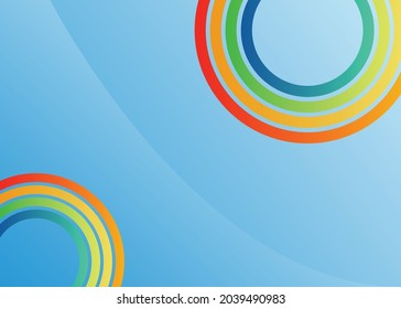 simple rainbow vector background illustration