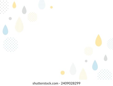 Simple raindrop pattern frame, vector illustration