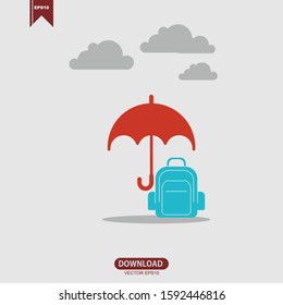 Simple rainy season logo vector design