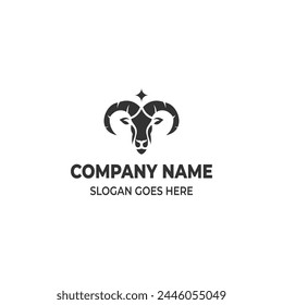 simple ram head logo perfect for sport logo,
