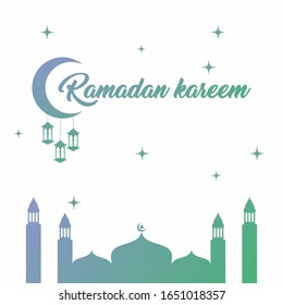 Simple Ramadan Kareem background vector
