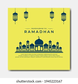 Simple ramadan kareem greeting card design