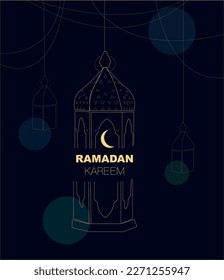 Simple Ramadan Kareem greeting card