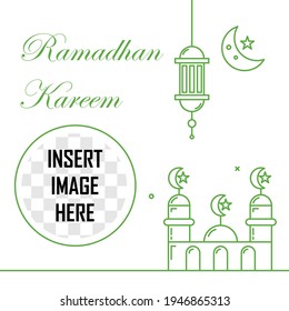 Simple ramadhan greeting design. Easy to edit with vector file. Can use for your creative content. Especially about ramadhan month greeting banner.