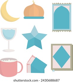 Simple Ramadhan Vector Illustration Asset