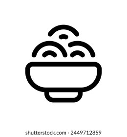 Simple Ramen icon. The icon can be used for websites, print templates, presentation templates, illustrations, etc	