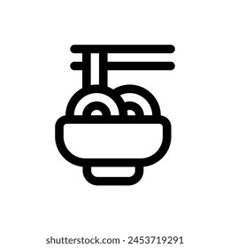 Simple Ramen icon. The icon can be used for websites, print templates, presentation templates, illustrations, etc