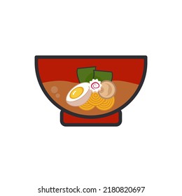 Simple ramen illustration design logo