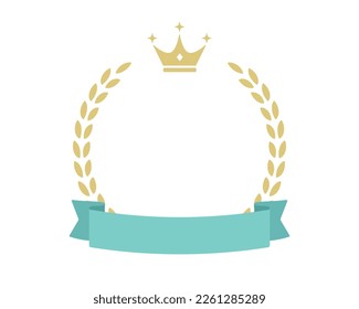 Simple ranking frame.
Illustrations and icons of ribbons, laurels and crowns.