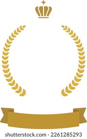 Simple ranking frame.
Illustrations and icons of ribbons, laurels and crowns.