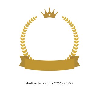 Simple ranking frame.
Illustrations and icons of ribbons, laurels and crowns.