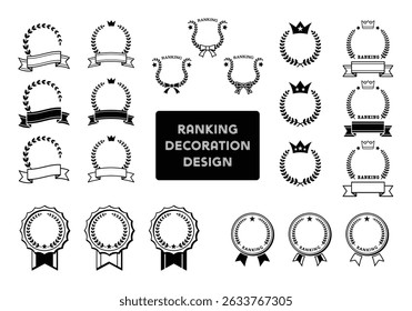 Conjunto de material de marco decorativo de medalla de clasificación simple