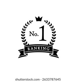 Simple ranking medal decorative frame illustration