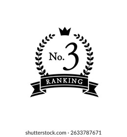 Simple ranking medal decorative frame illustration
