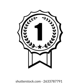 Simple ranking medal decorative frame illustration