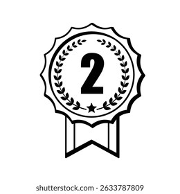 Simple ranking medal decorative frame illustration