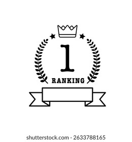 Simple ranking medal decorative frame illustration