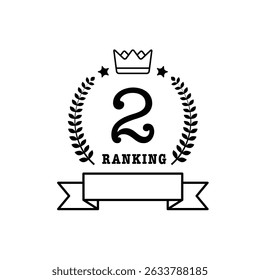 Simple ranking medal decorative frame illustration
