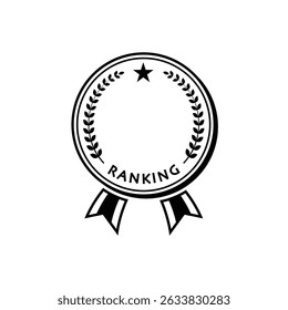 Simple ranking medal decorative frame illustration