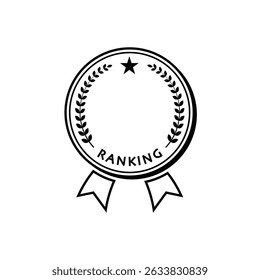 Simple ranking medal decorative frame illustration
