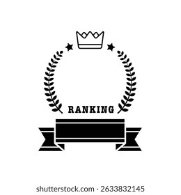 Simple ranking medal decorative frame illustration