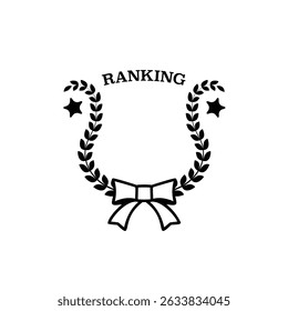 Simple ranking medal decorative frame illustration