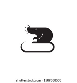 simple rat logo vetor illustration