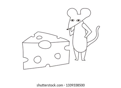 Simple rat new year's card