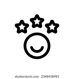 Simple rating icon. The icon can be used for websites, print templates, presentation templates, illustrations, etc