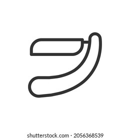 Simple razor line icon. Premium symbol in stroke style. Design of razor icon. Vector illustration.