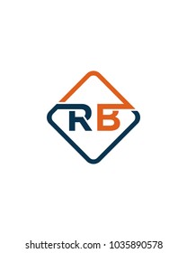 Simple RB initial Logo design template vector illustration